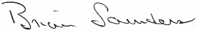Signature of Brian J. Saunders