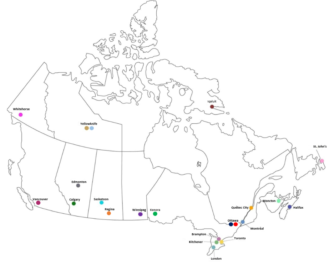 Map of PPSC Locations