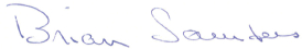 Signature de Brian Saunders